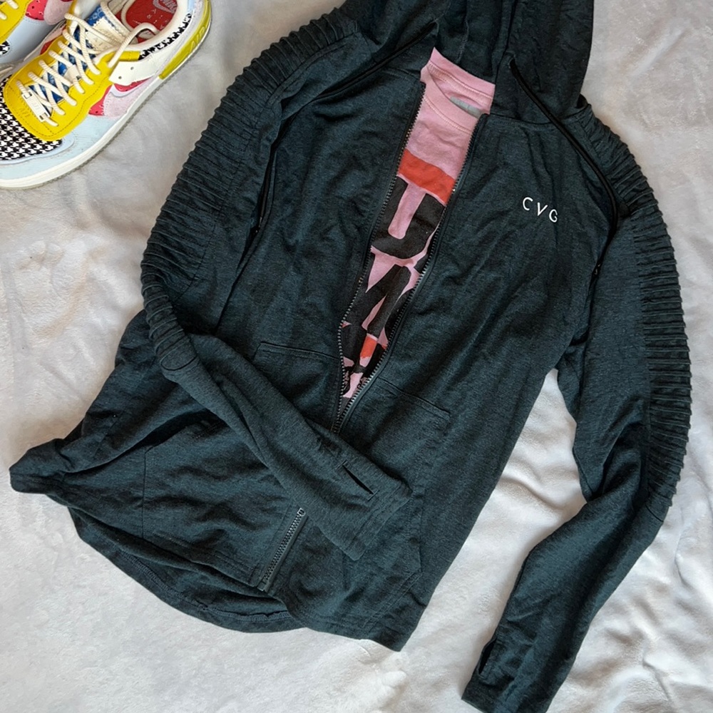 CVG Full Zip moto hoodie medium